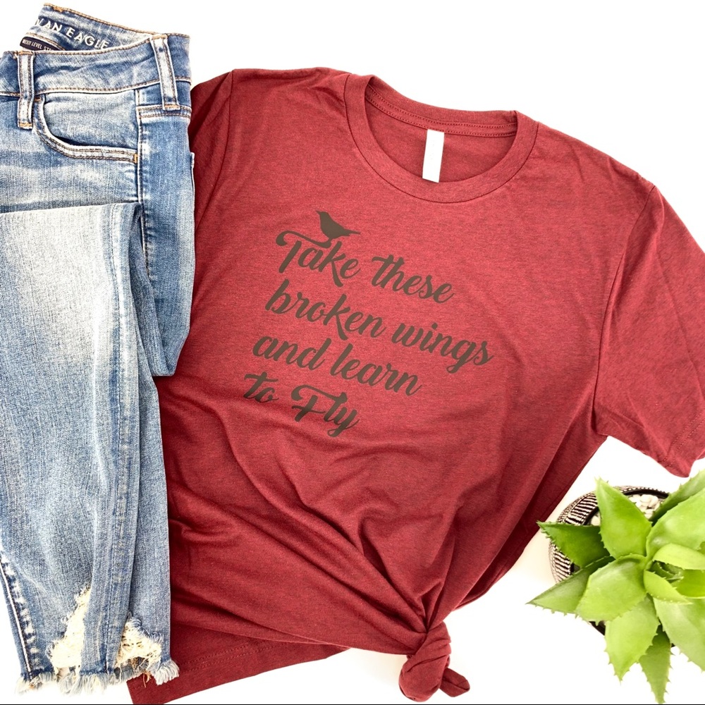 Beatles Broken Wings Heathered T-shirt